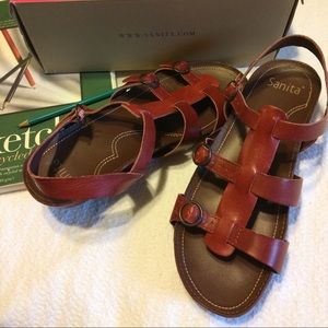 Red Sanita Vanessa sandals size 41. New in box!